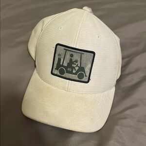White Golf Cart Embroidered Cap